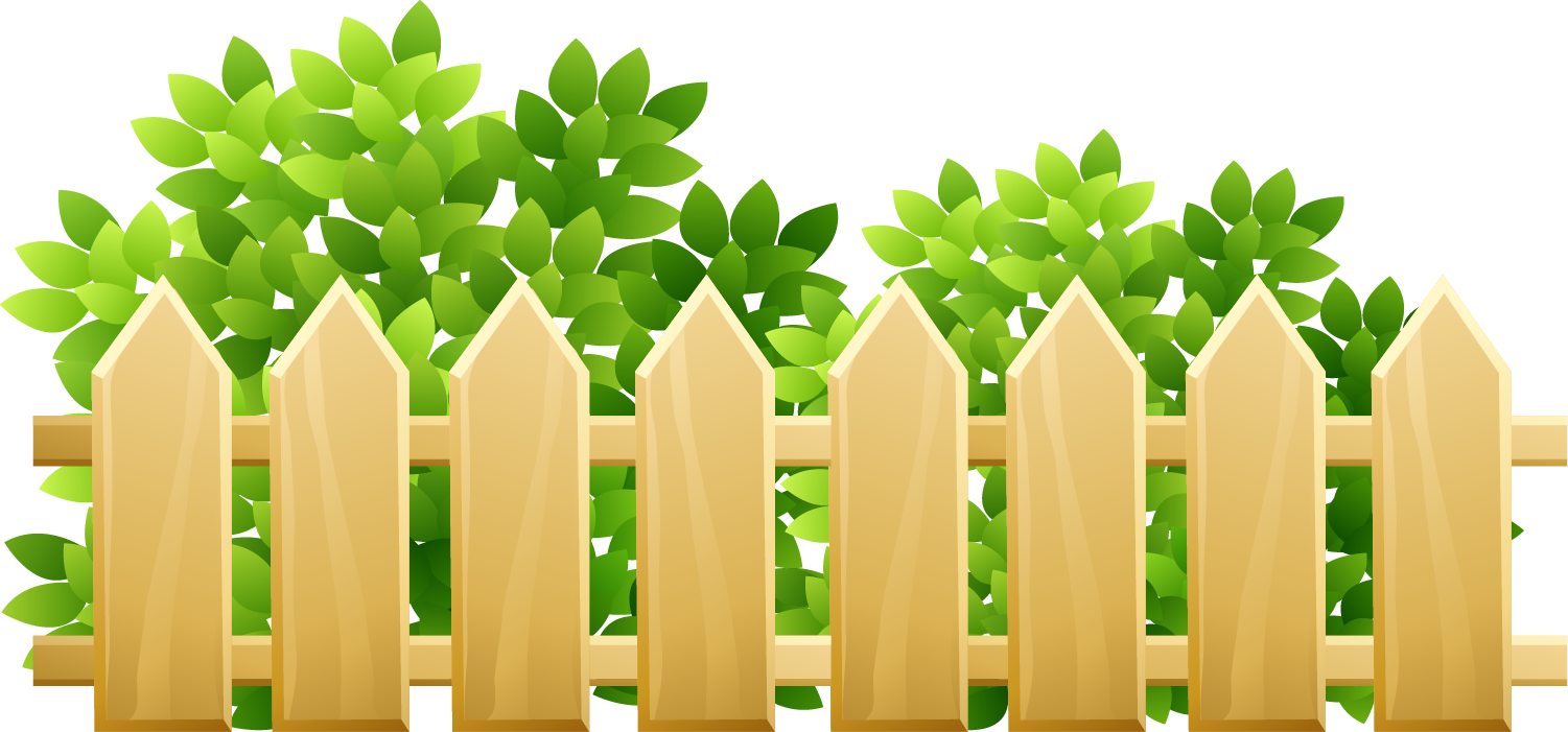 Yellow Fence Grass Cartoon Illustration Free Transparent Image HQ Clipart