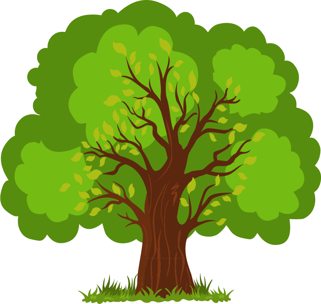 Euclidean Lush Vector Tree Hand-Painted PNG Free Photo Clipart