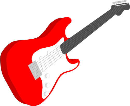 Red Electric Guitar Clipart