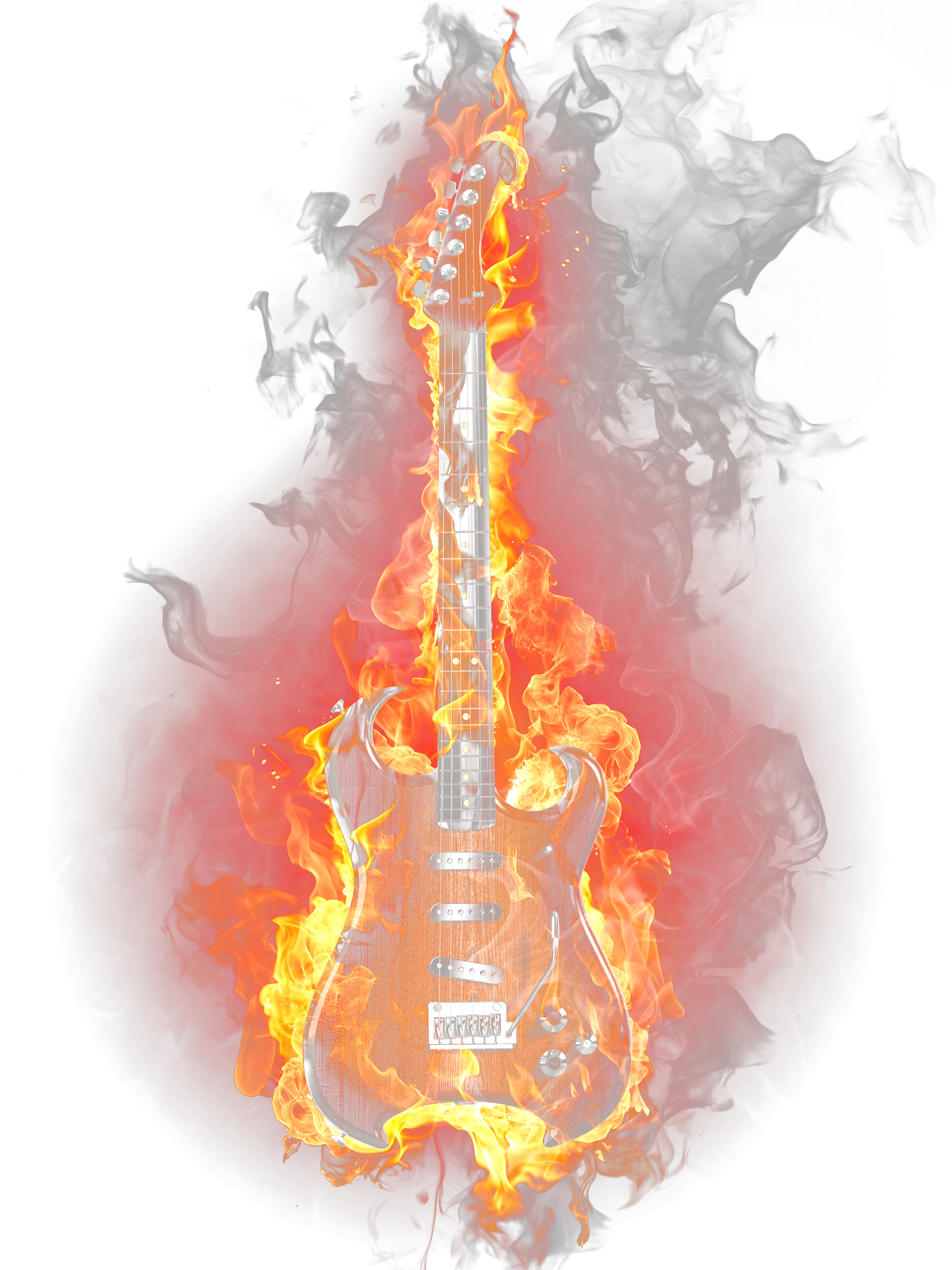 Fire Light Flame Guitar Burning PNG Download Free Clipart