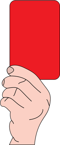 Referee Showing Red Card Clipart