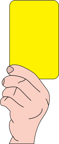 Referee Showing Yellow Card Clipart