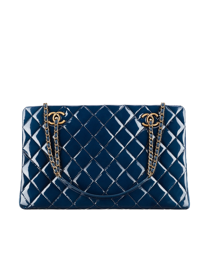 Blue No. Fashion 22 Quilted Dark Bag Clipart