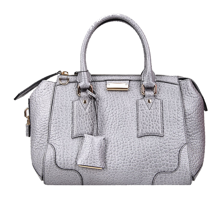 Burberry Tote Leather Bag Handbag Silver Clipart