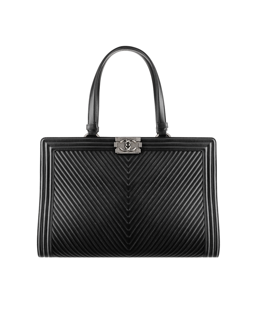 Tote Leather Laptop Bag Black Handbag Chanel Clipart
