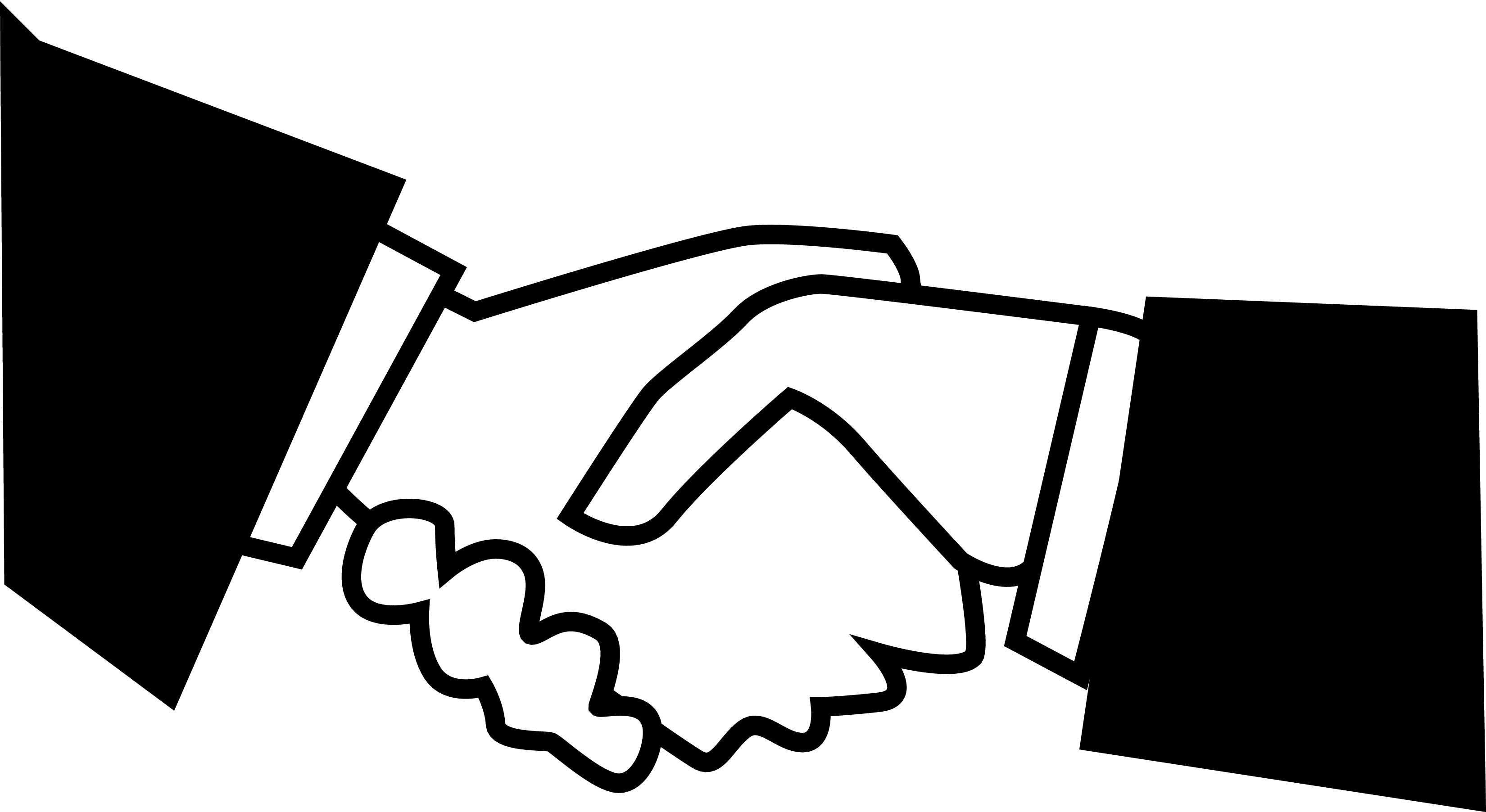 Black White Handshake Kid Png Image Clipart