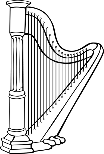 Of Harp Instrument Clipart