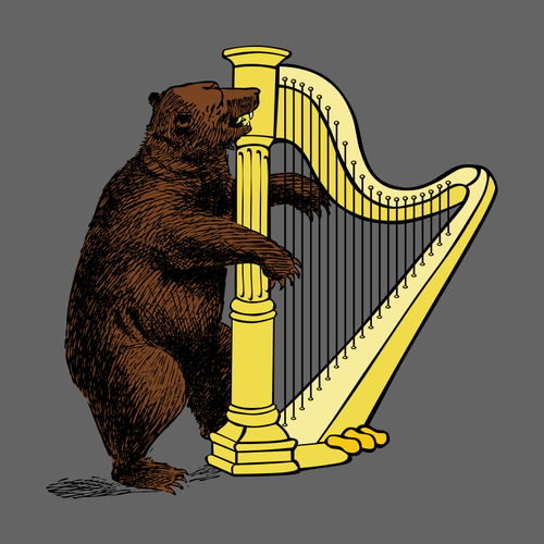Bear And Harp Clipart