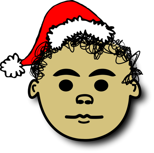 Santa Claus Boy With Curly Hair Clipart