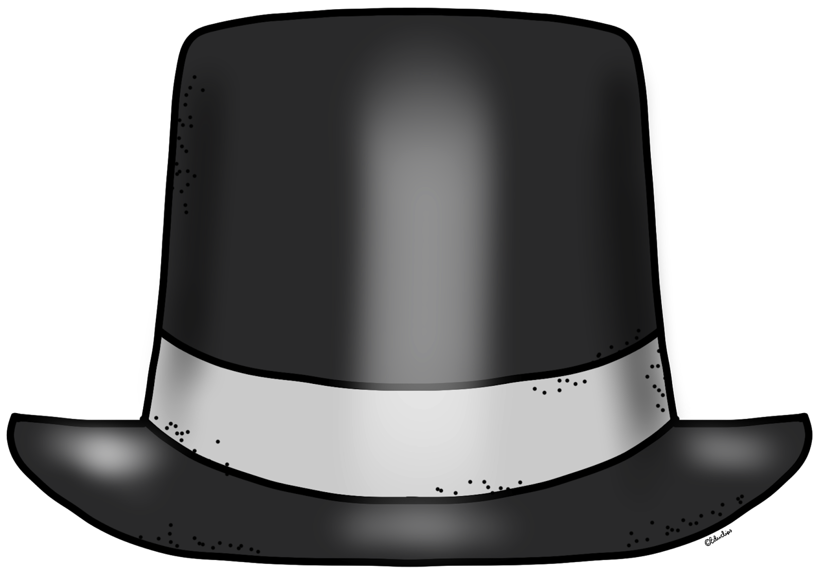 Top Hat Black And White Images Image Clipart