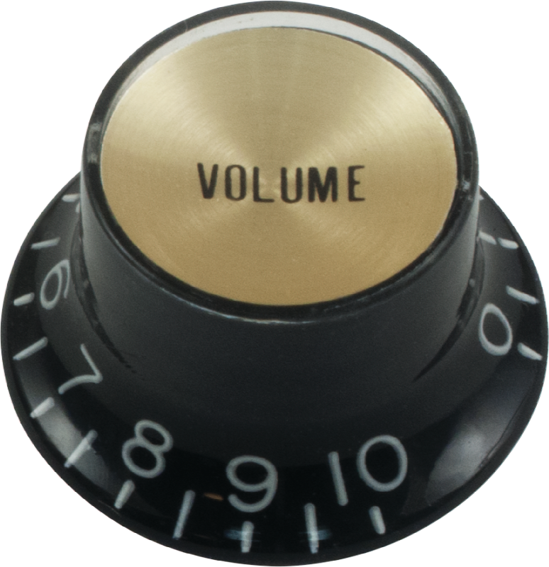 Knob Volume Gold Top Cap Guitar Hat Clipart