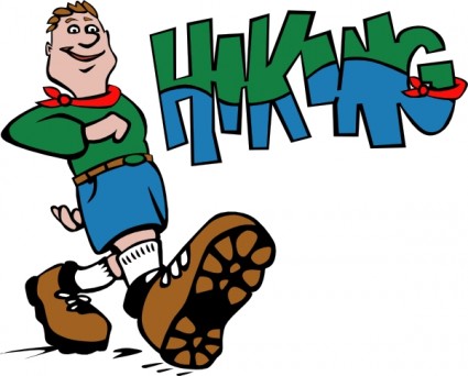 Hiker Hiking Vector In Open Office Drawing Clipart