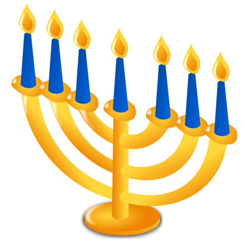 Of Hanukkah Candles Clipart