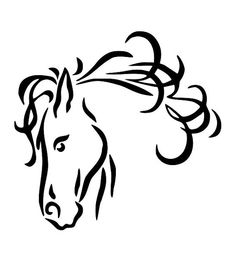 Horse Head Vector In Open Office Drawing Clipart