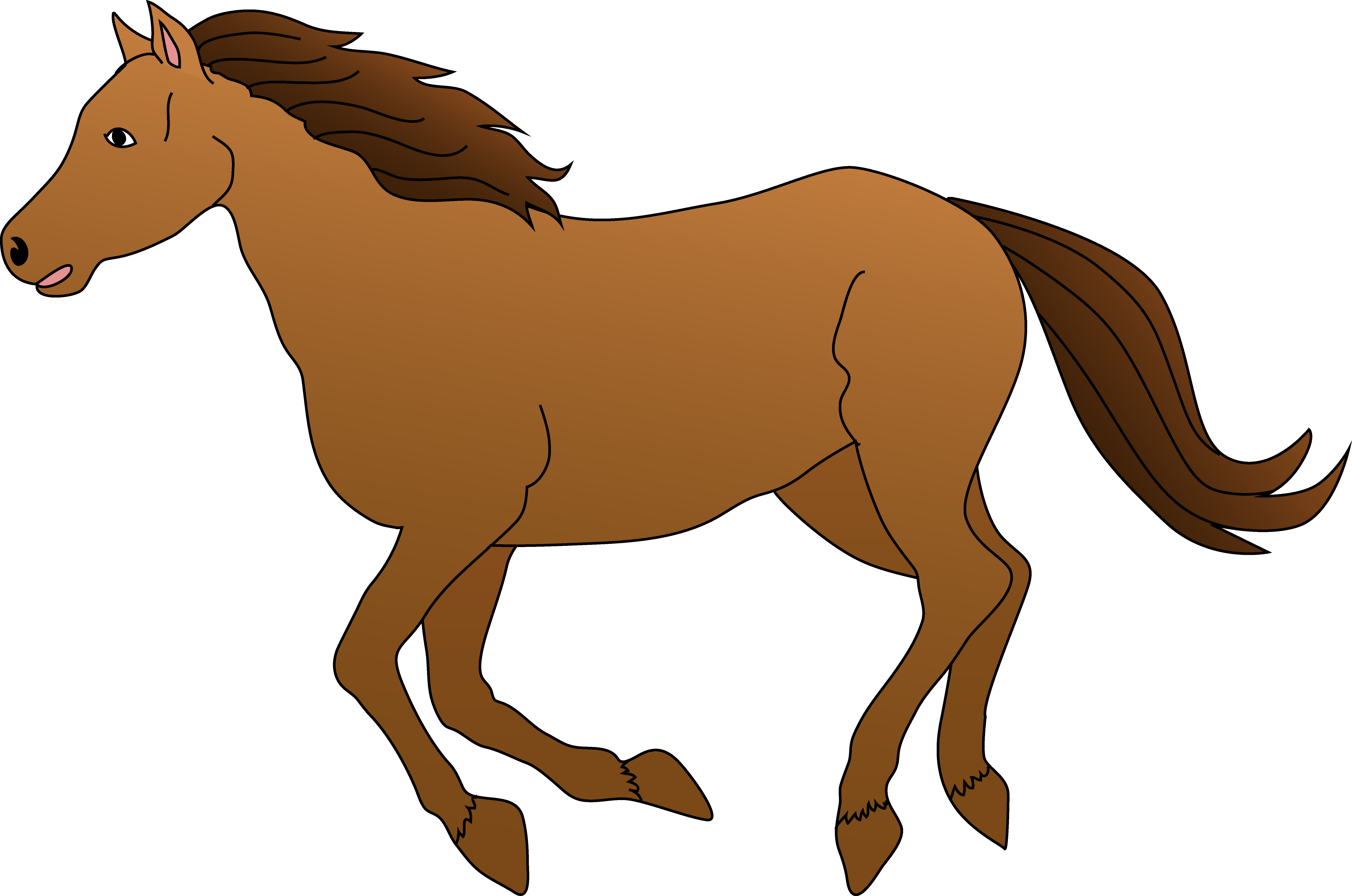Brown Horse Galloping Image Png Clipart