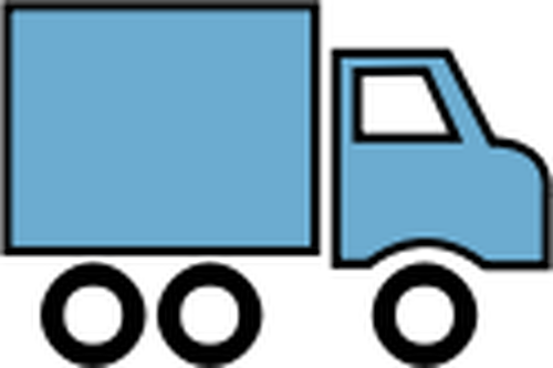 Blue Truck Icon Clipart