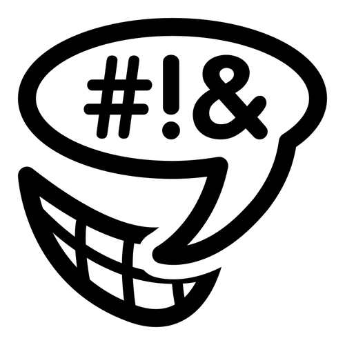 Black And White Talking Icon Clipart