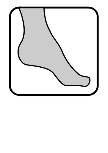 Foot In Tights Icon Clipart