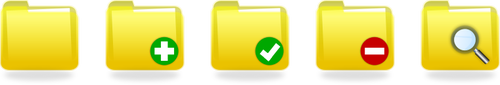 Of Selection Of Yellow Folder Icons Clipart