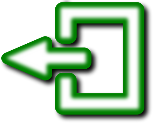 Glowing Exit Icon Clipart