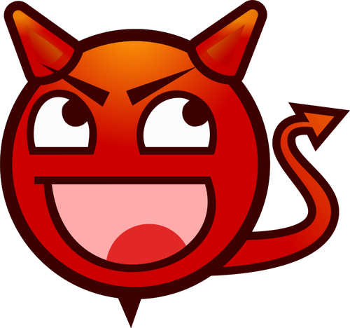 An Emoticon Of A Devil Clipart