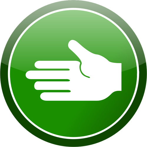 Green Hand Icon Clipart