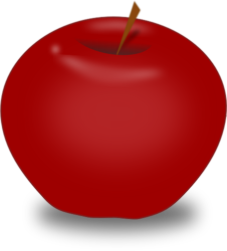 Of Red Apple Fruit Icon Clipart