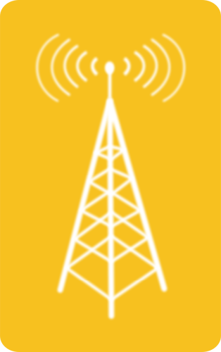 Of Radio Signal Emitter Icon Clipart
