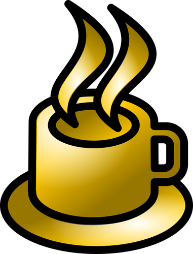 Of Shiny Brown Coffee Shop Icon Clipart