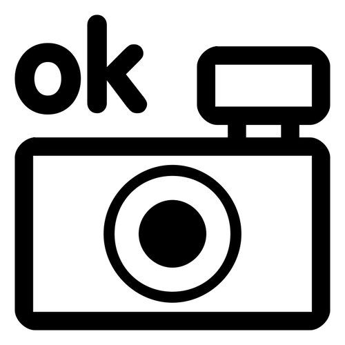 Of Photo Camera Black And White Ok Icon Clipart