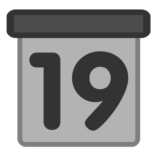 Calendar Icon Day View Clipart