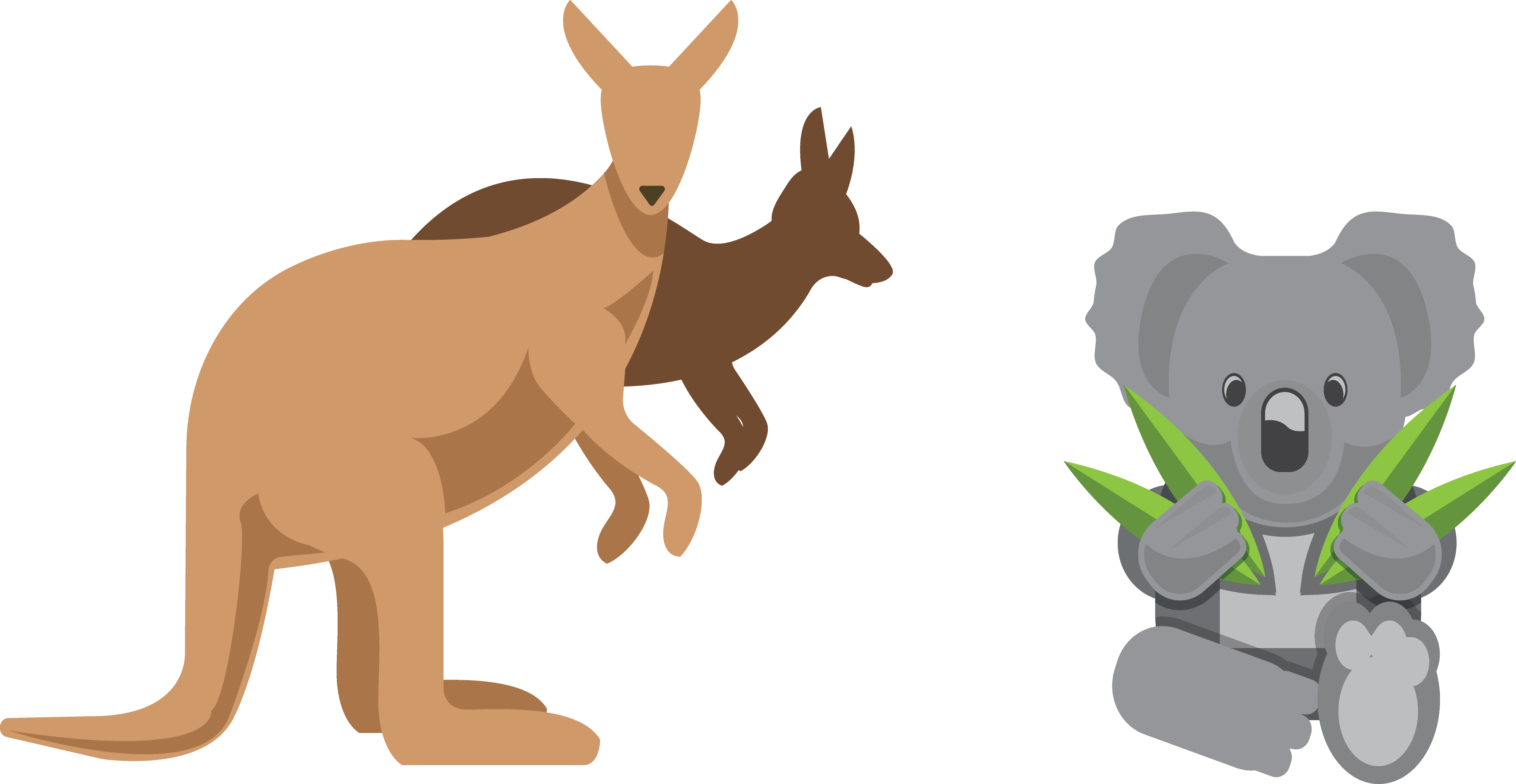 Australia Kangaroo Euclidean Vector Design Australian Koala Clipart