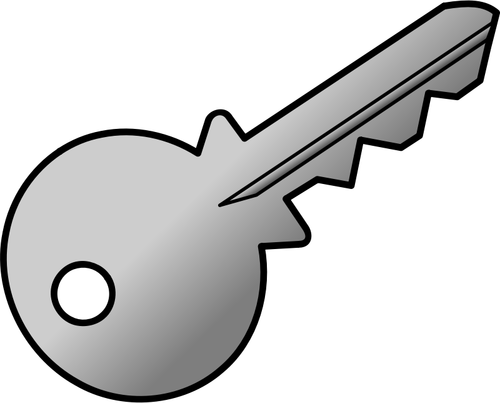 Of Grey Shaded Metal Door Key Clipart