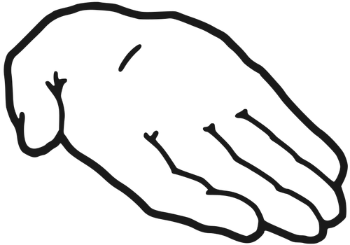 Hand Extended In Offer Clipart