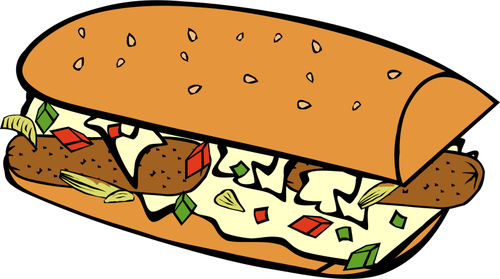Of Submarine Sandwich Clipart