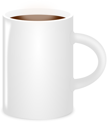 Of White Mug Full Of Coffee Clipart