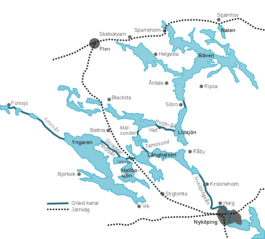 Map Lane Yngaren Lake Sea Ecoregion Clipart