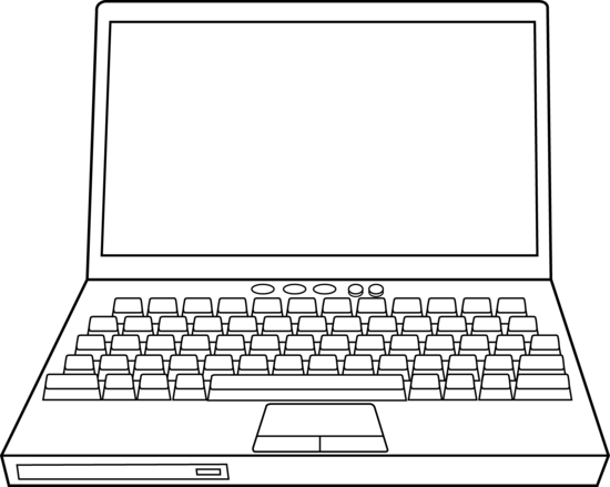 Laptopputer Line Art Png Image Clipart