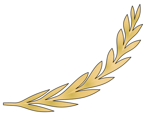 Olive Branch In Yellow Clipart