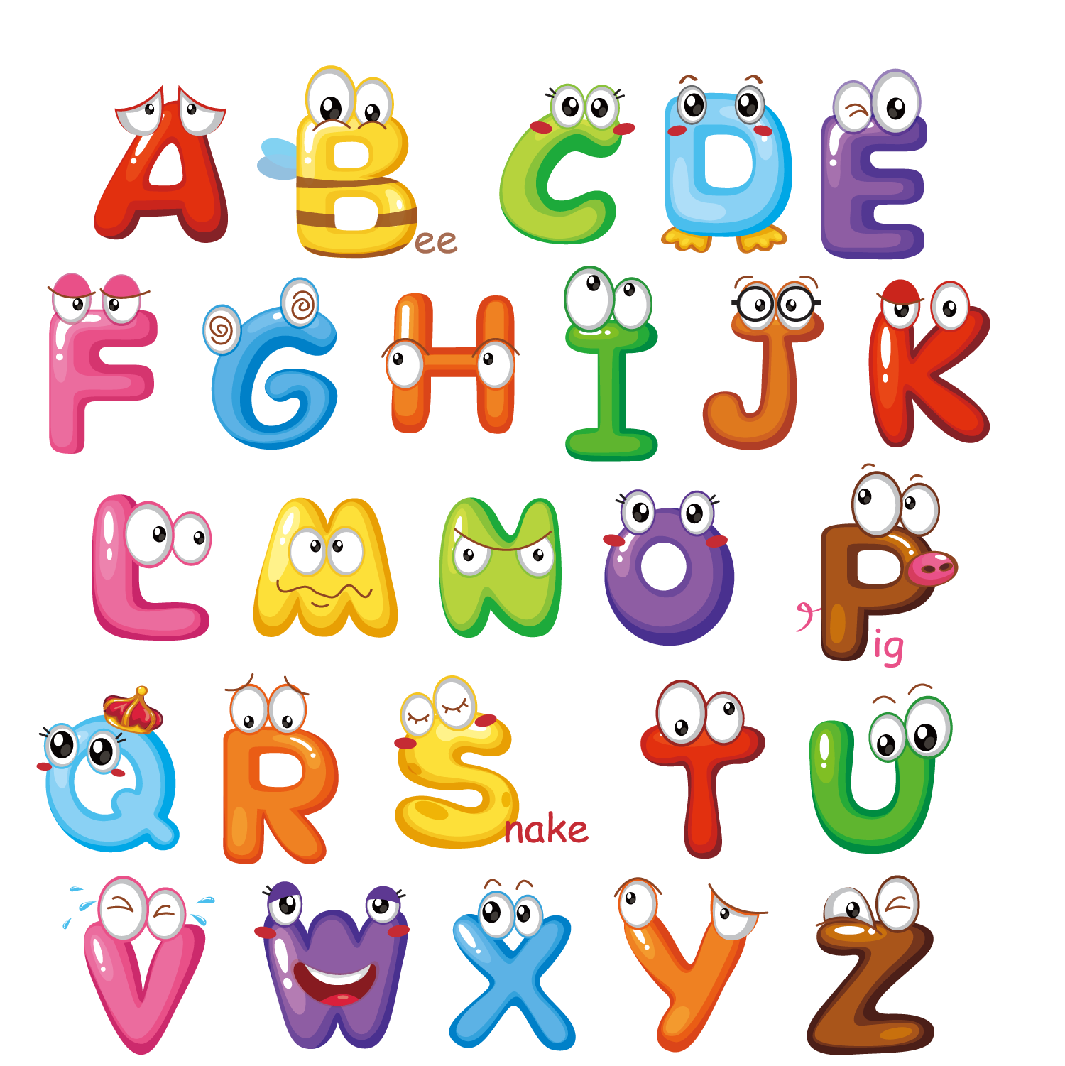 Letters Alphabet Cute Letter English PNG Download Free Clipart