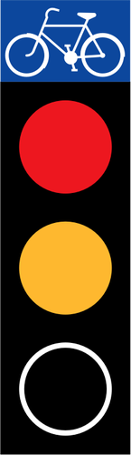 Of Red And Amber Traffic Light For Bicycles Clipart