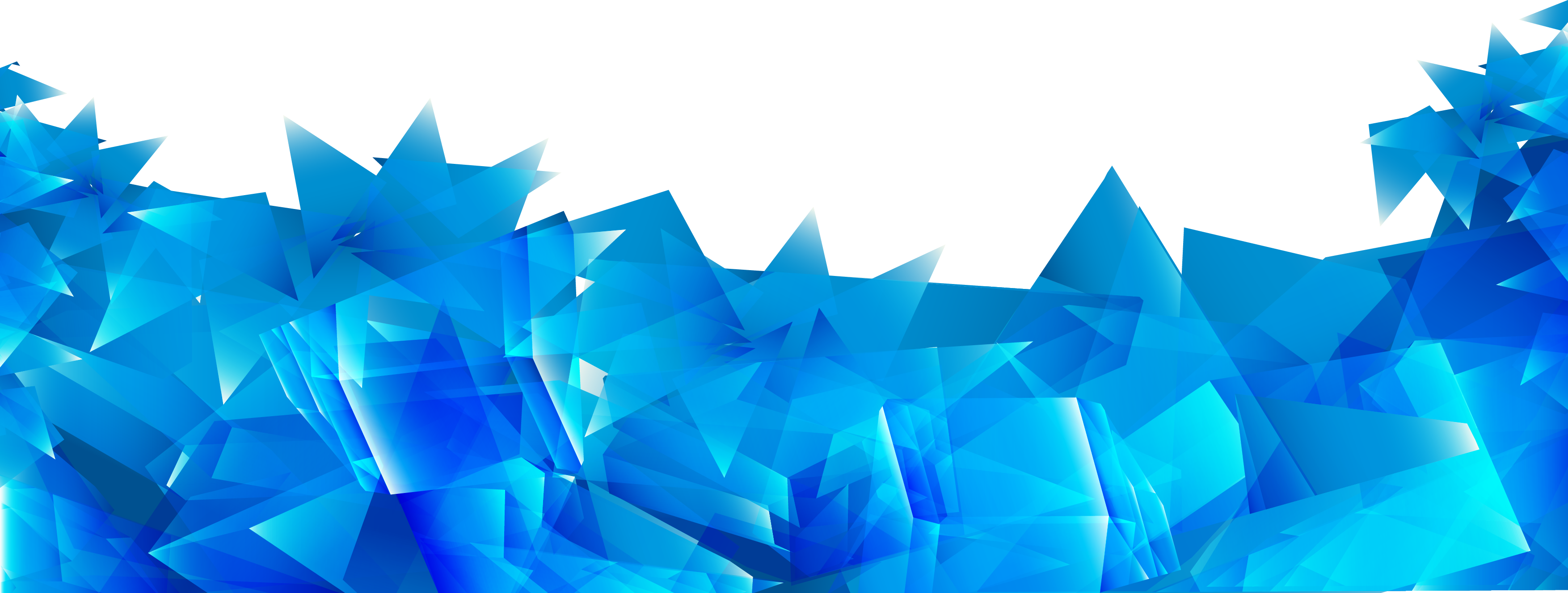 Blue Irregular Geometry Abstract Prism Vector Clipart