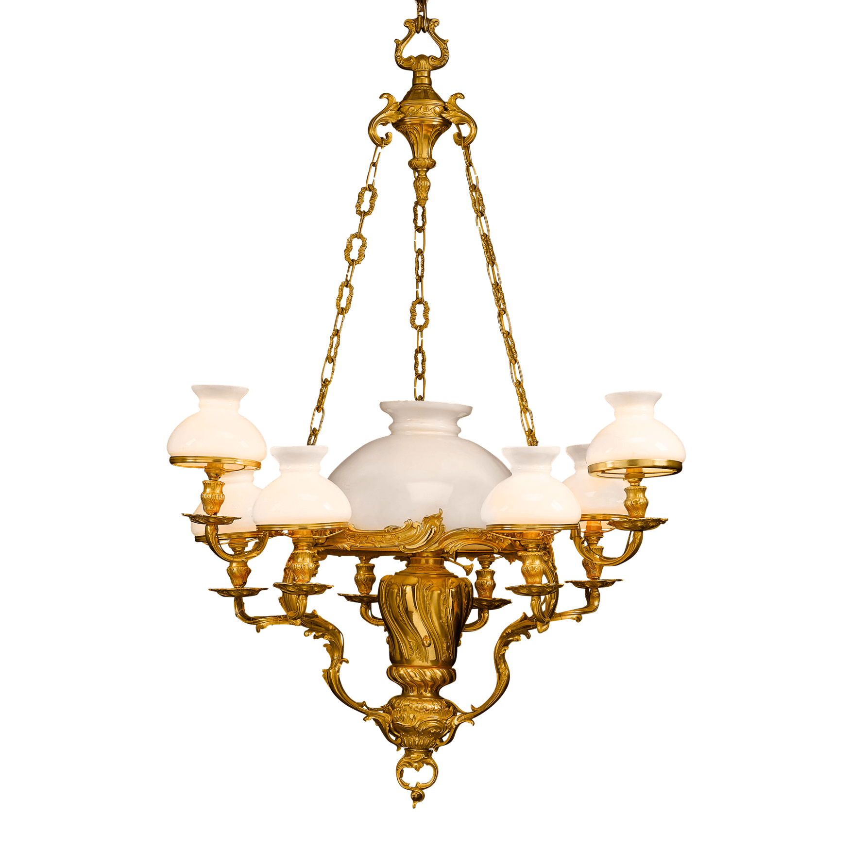 Century Ornament 19Th Chandelier Brass Bronze Clipart