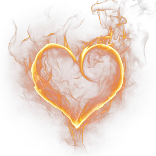 Light Heart-Shaped Flame Free Download PNG HD Clipart