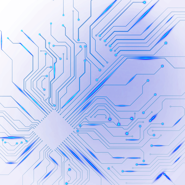 Blue Network Electronic Light Component Efficiency Circuit Clipart