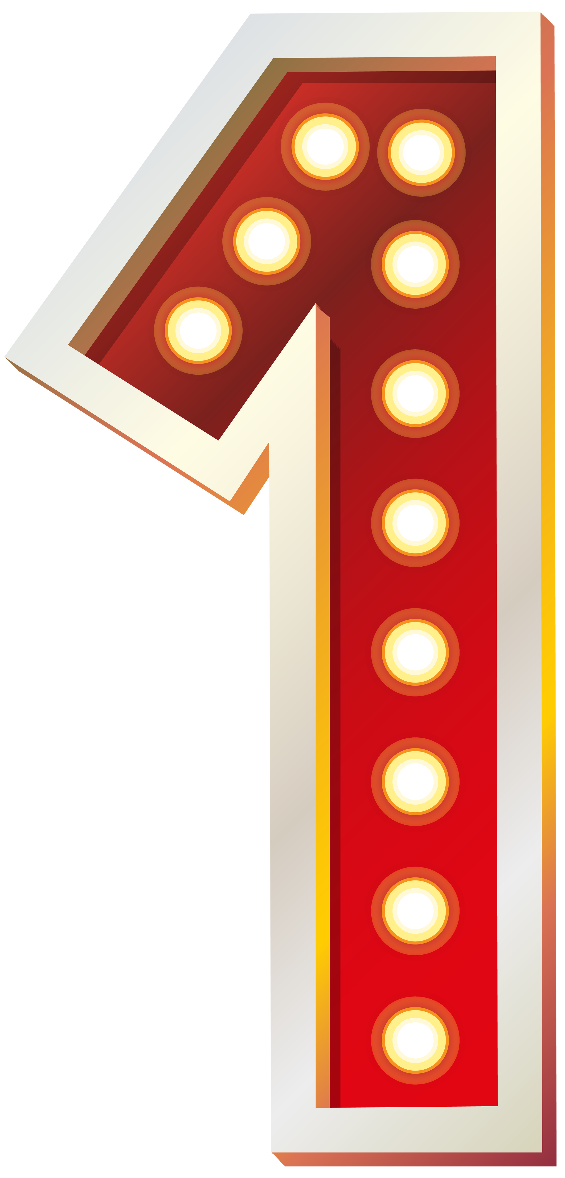 Light Number One Lights With Red Clipart