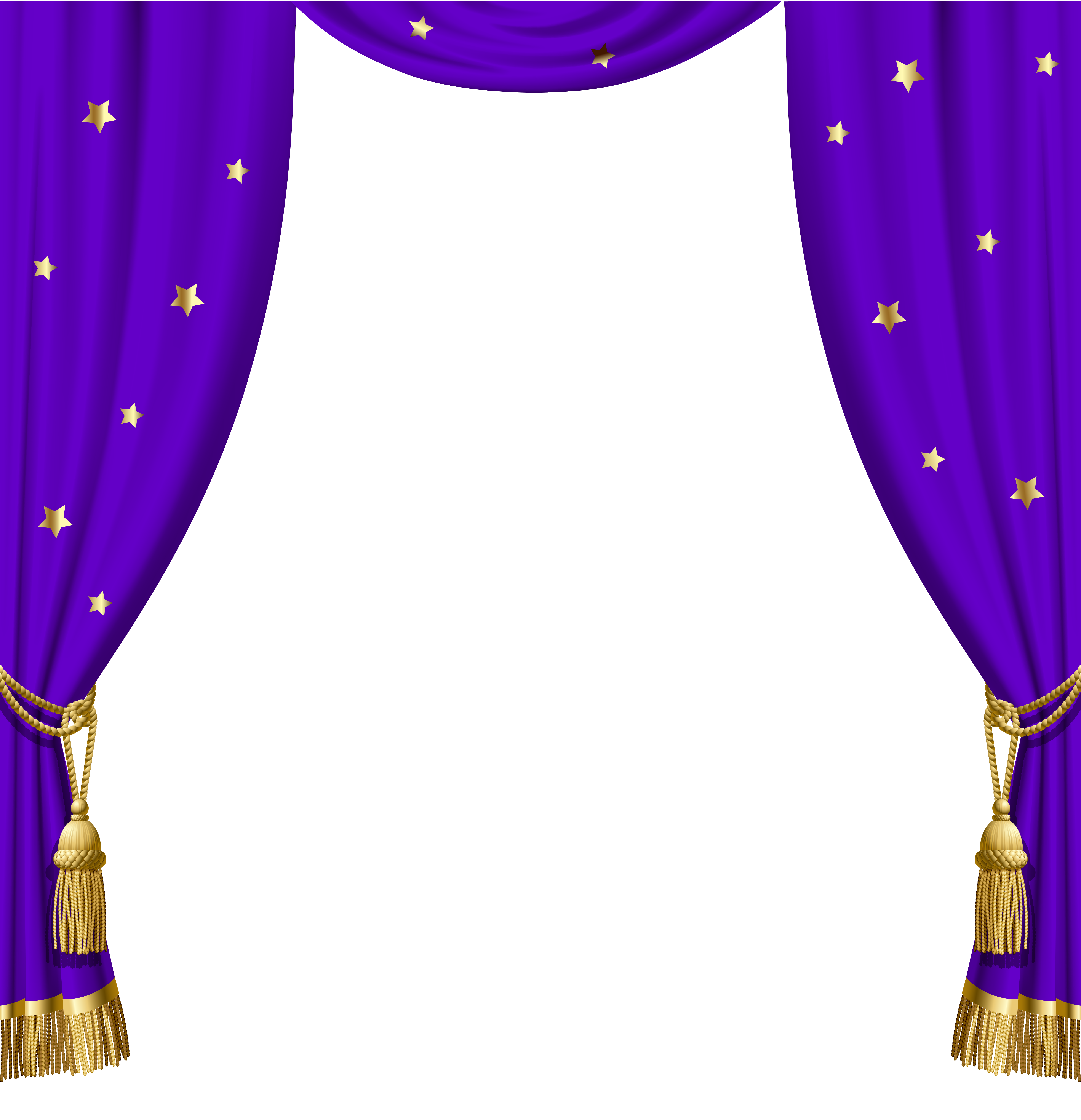 Blind Blue And Gold Curtains Purple Window Clipart