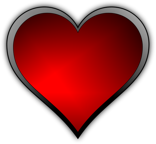 Of Red Gloss Finish Heart With A Light Reflection Clipart
