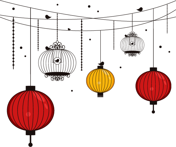 Portable Format Japanese Illustration Document Lantern Clipart