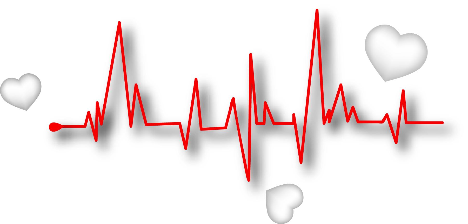 Heart Pulse Euclidean Rate Vector Decorate Line Clipart